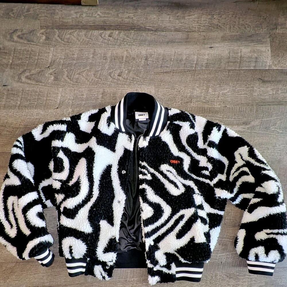 Womens size S Obey Mazy Varsity jacket